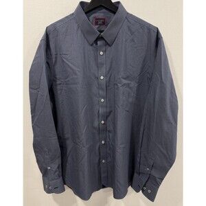 UNTUCKit Mens Blue Long Sleeve Button Down Shirt Sz 2XL Big Tall Wrinkle Free